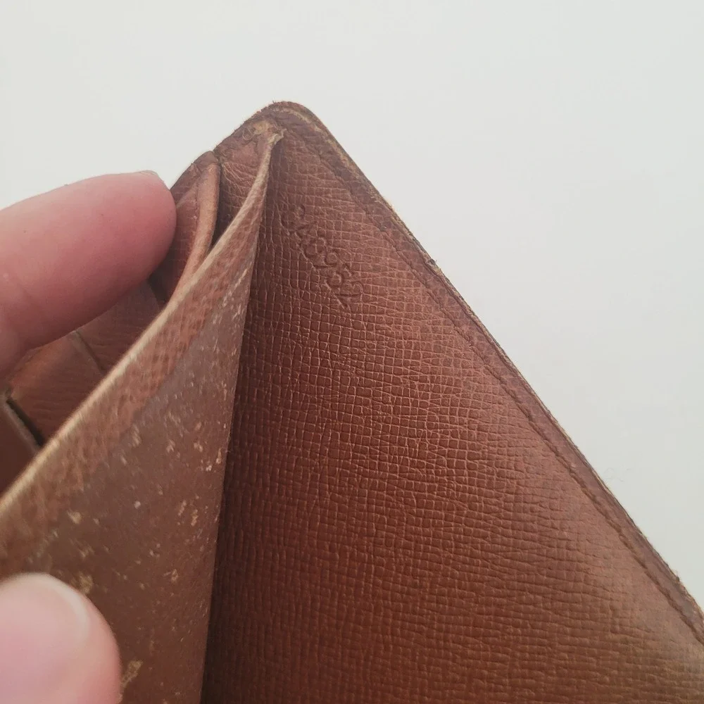Louis Vuitton Monogram Canvas Bifold Wallet Vintage Brown CA0952 Made in Spain